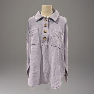 American Eagle Big Hug Purple Cotton Blend Oversized Womens Sweater Xs NEW